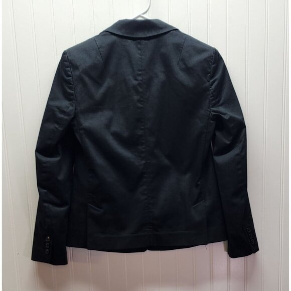 Banana Republic Womens Black Blazer Size 2 Classic Fit Two-Button Closure Fully - Picture 4 of 7